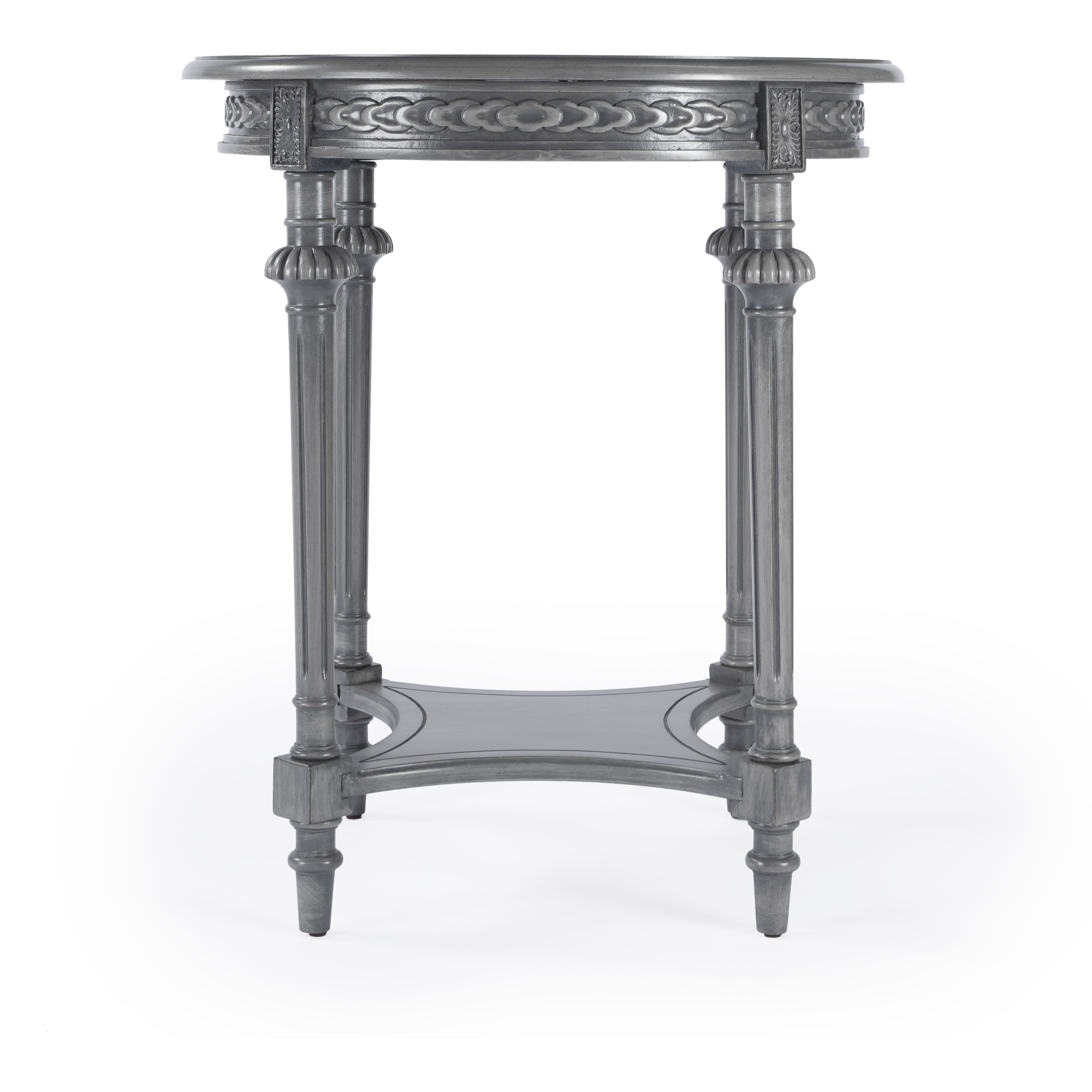 Hellinger Round Lamp Table in Gray