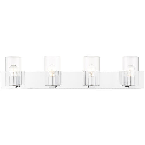 Zurich 4 Light 36 inch Polished Chrome Vanity Sconce Wall Light