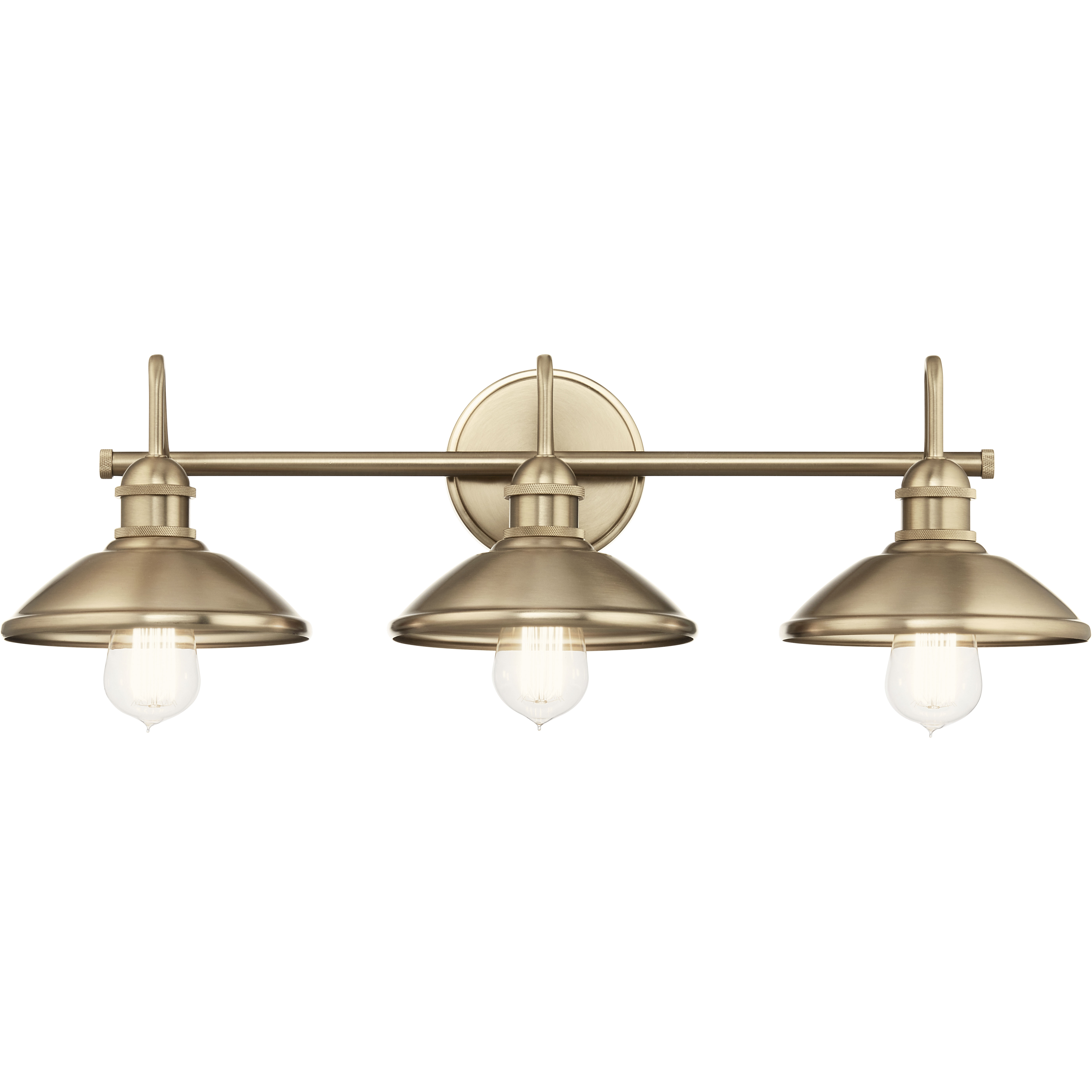 Clyde 3 Light 26.5 inch Champagne Bronze Bath Vanity Light Wall Light
