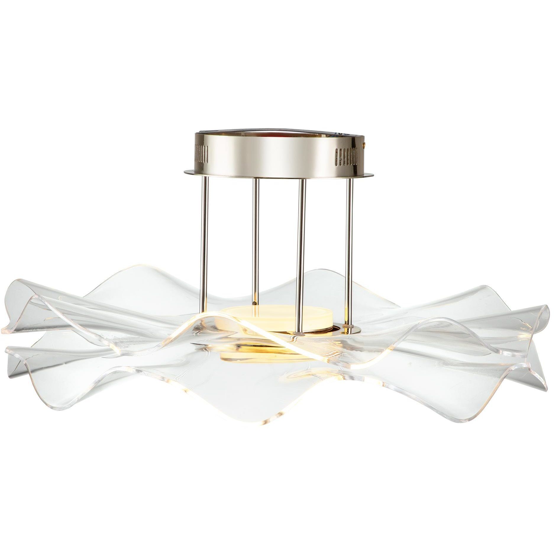 Vetrina LED 23.38 inch Light Gold Semi-Flush Mount Ceiling Light