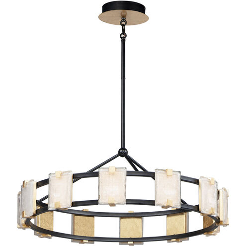 Radiant LED 35 inch Black/Gold Leaf Chandelier Ceiling Light