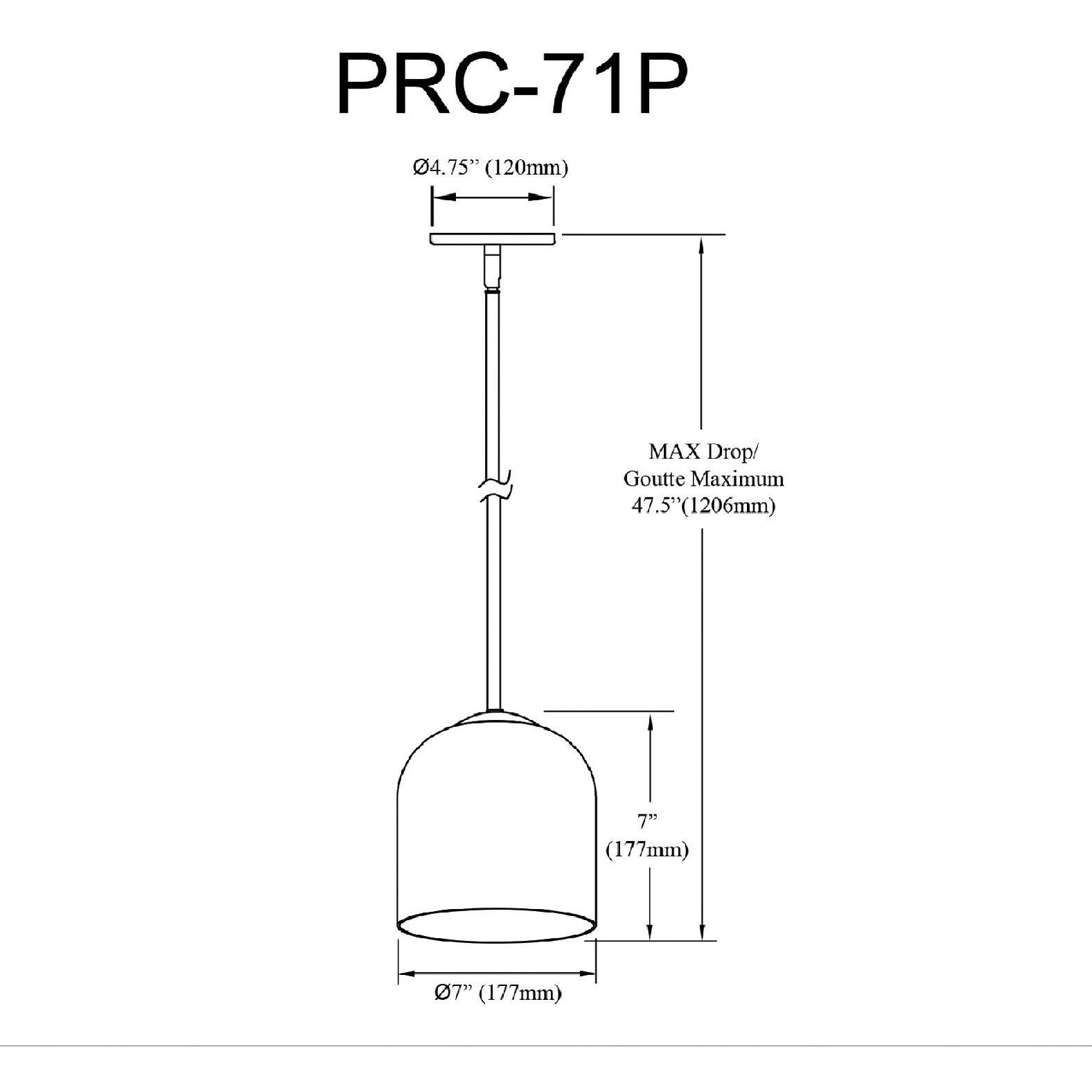 Patrice LED 7 inch Aged Brass Pendant Ceiling Light