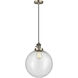 Franklin Restoration Beacon LED 12 inch Antique Brass Mini Pendant Ceiling Light in Seedy