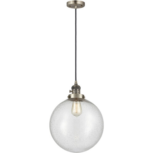 Franklin Restoration Beacon LED 12 inch Antique Brass Mini Pendant Ceiling Light in Seedy