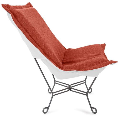 Alicante Coral Patio Scroll Puff Chair