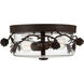 Ponderosa Ridge 3 Light 15 inch Weathered Spruce/Silver Highlights Flush Mount Ceiling Light