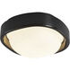 Pebble 8.25 inch Glossy Black Flush Mount Ceiling Light
