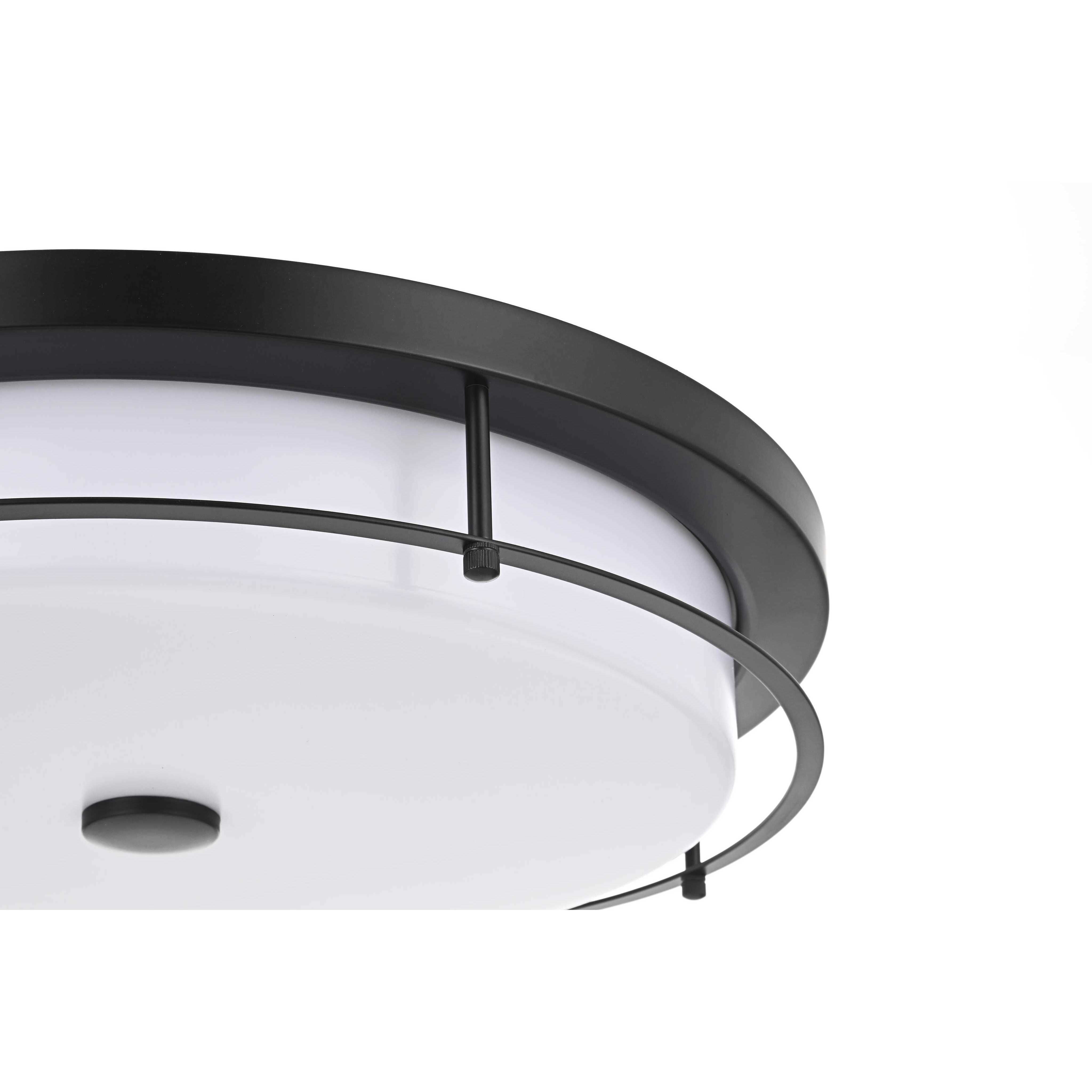 Kolson 1 Light 20 inch Black Flush Mount Ceiling Light