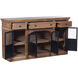 Henley 60 inch Black-Natural Wood Credenza