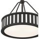 Kendal 3 Light 15.5 inch Black Forged Mini Chandelier Ceiling Light