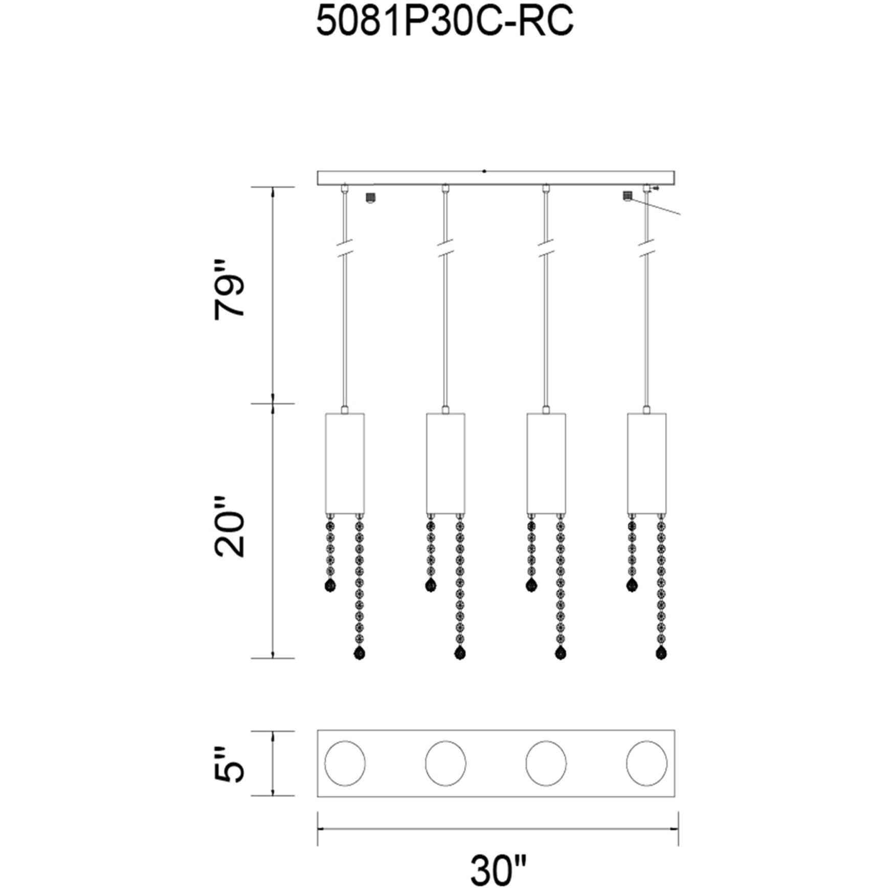 Extended 4 Light 30 inch Chrome Island/Pool Table Light Ceiling Light