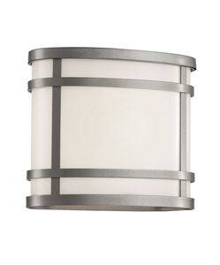 Zephyr 1 Light 8 inch Silver Outdoor Wall Lantern in Frosted Glass