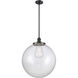 Franklin Restoration Beacon 1 Light 18 inch Matte Black Pendant Ceiling Light in Incandescent, Seedy
