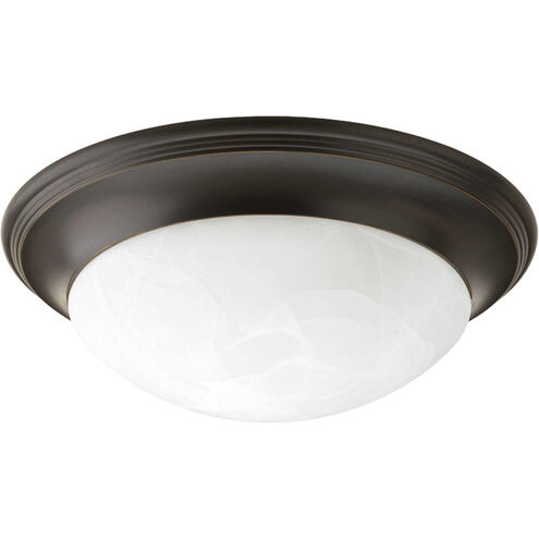 Alabaster Glass 1 Light 11.5 inch Antique Bronze Flush Mount Ceiling Light