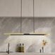 Grazia LED 60 inch Matte Black and Brushed Gold Linear Chandelier Ceiling Light