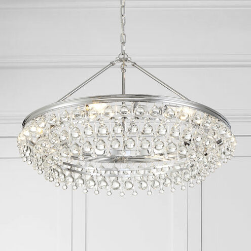 Calypso 6 Light 30 inch Polished Chrome Chandelier Ceiling Light