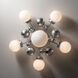 Sprig 6 Light 27.9 inch Sterling Semi-Flush Ceiling Light in Opal