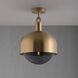 Forked LED 13.39 inch Brass Flush Mount Ceiling Light