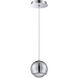 Kendal Lighting Spumante 1 Light 5 inch Chrome Pendant Ceiling Light PF55-1LPE-CH - Open Box