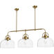 Alora Mood Lancaster 3 Light 55 inch Aged Gold Linear Pendant Ceiling Light