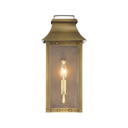 Manchester 1 Light 13 inch Aged Brass Exterior Wall Mount