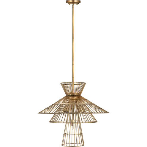 Alito 6 Light 25 inch Rubbed Brass Chandelier Ceiling Light