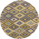 Rain 96 X 96 inch Olive, Beige, Dark Brown, Violet Rug