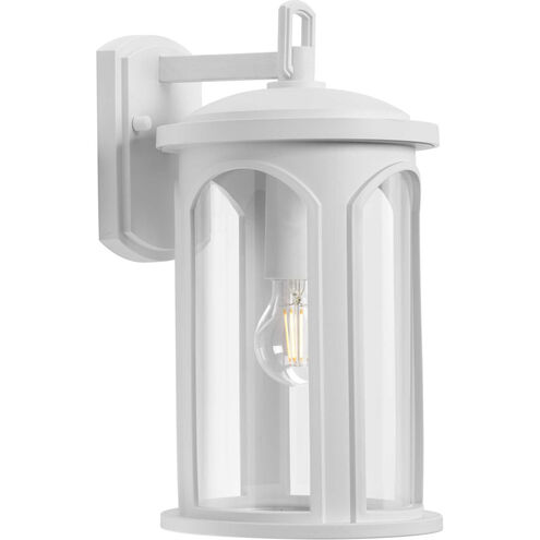 Gables 1 Light 14 inch Satin White Outdoor Wall Lantern