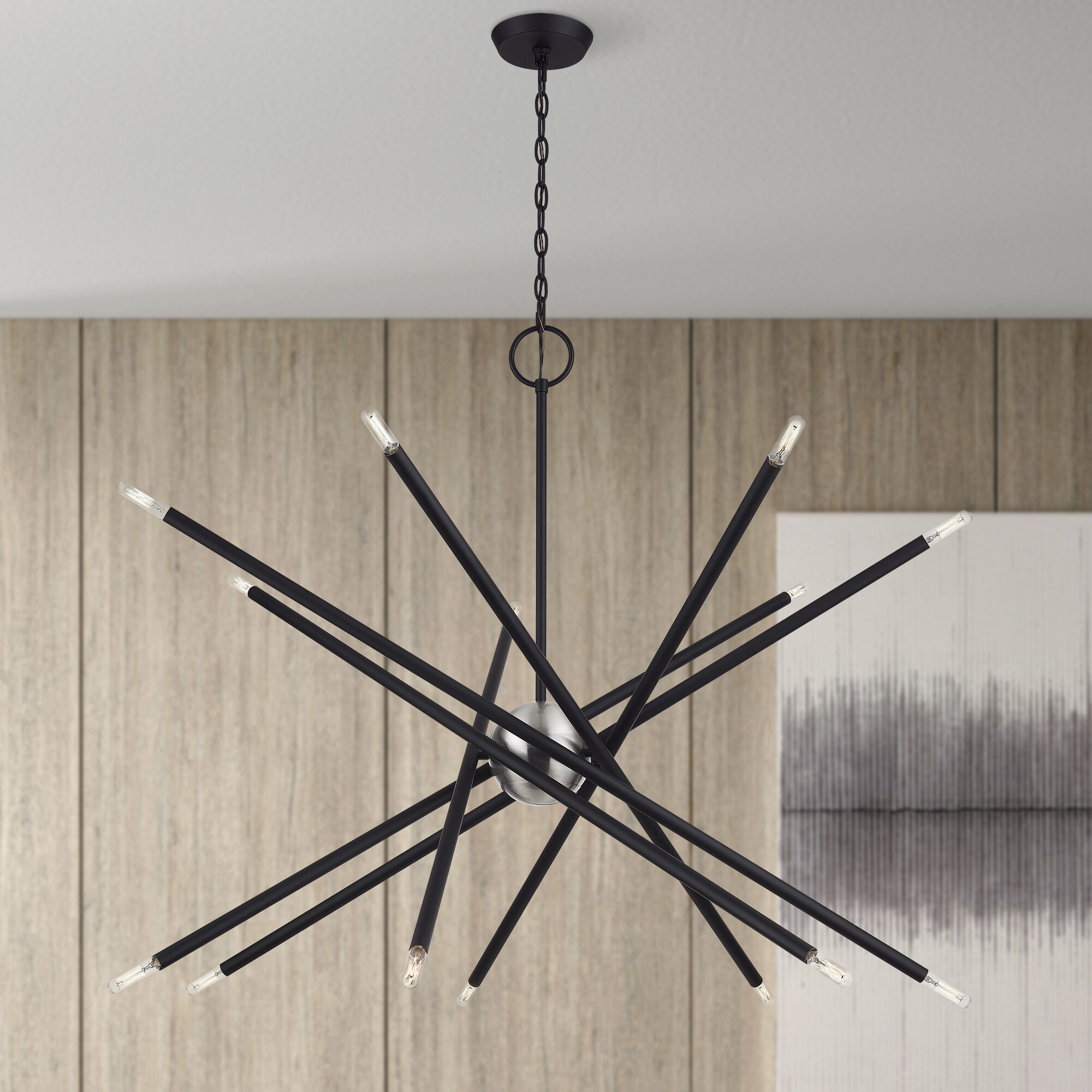 Soho 14 Light 40 inch Black Foyer Chandelier Ceiling Light