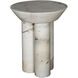 Nox 22 X 18 inch White Marble Side Table