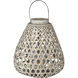 Coconio Wood Lattice 16.9 inch Brown Lantern