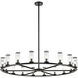 Revolve 18 Light 48.13 inch Clear Glass and Urban Bronze Chandelier Ceiling Light
