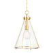 Eldridge 1 Light 14 inch Aged Brass Pendant Ceiling Light