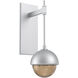 Cabochon LED 9.2 inch Classic Silver Sconce Wall Light in Bronze, 2700K LED, Tempo