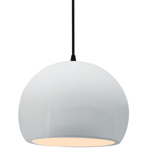 Radiance LED 10 inch Gloss White and Matte Black Pendant Ceiling Light