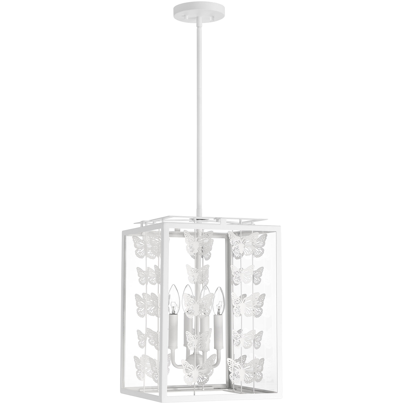 Birch 4 Light 12 inch Bisque White Pendant Ceiling Light