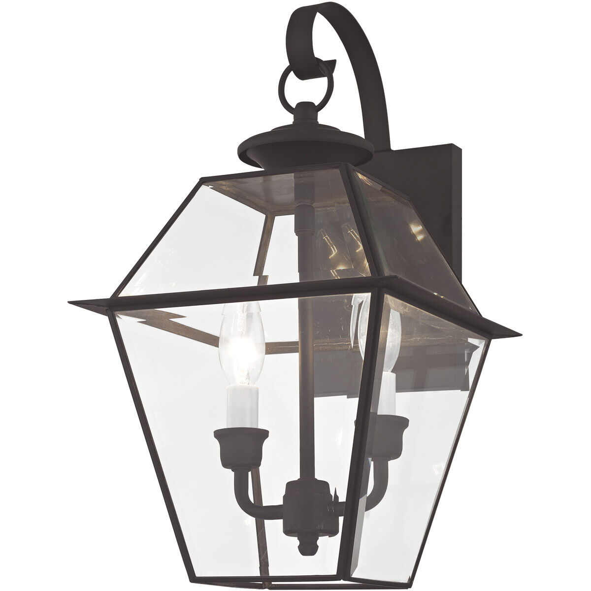 Westover 2 Light 16.5 inch Black Outdoor Wall Lantern