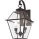 Westover 2 Light 16.5 inch Black Outdoor Wall Lantern