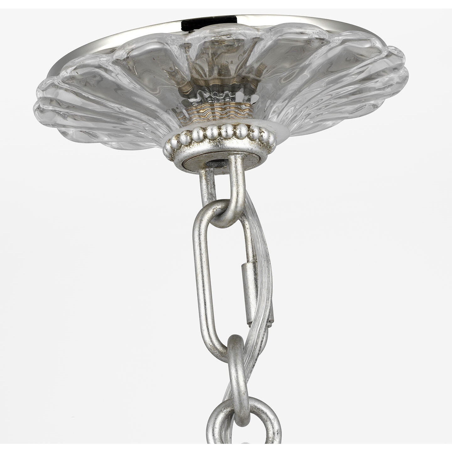 Julie Neill Gianna LED 35.75 inch Burnished Silver Leaf Ring Chandelier Ceiling Light