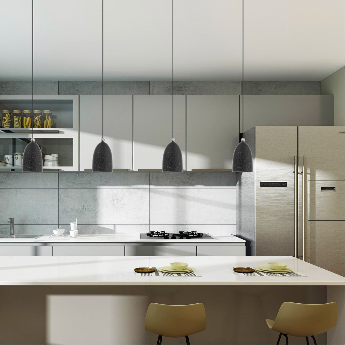 Arlington 1 Light 5.5 inch Scandinavian Gray with Brushed Nickel Accents Pendant Ceiling Light