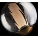 Swirly LED 5.9 inch Smoke Glass and Aged Brass Mini-Pendant Ceiling Light in 3500K