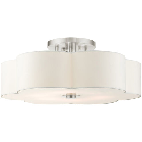 Chelsea 6 Light 28 inch Brushed Nickel Semi Flush Ceiling Light