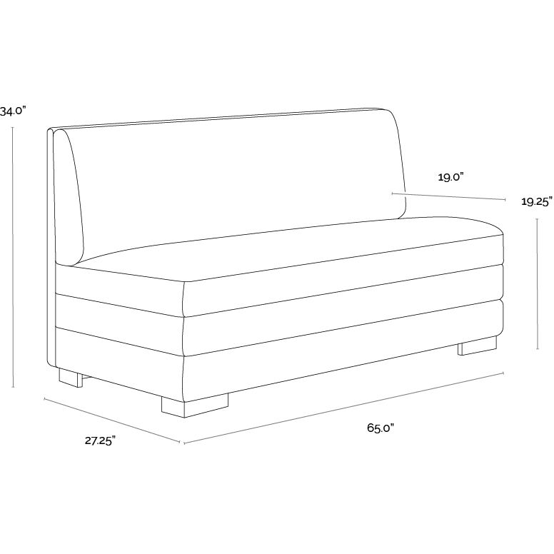 Radcliff Milliken Cognac Banquette