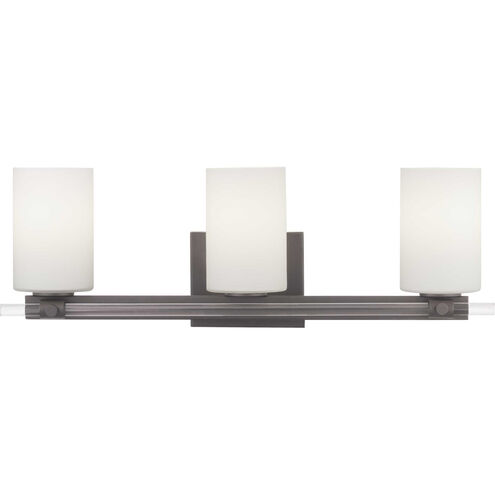 Lisbon 3 Light 24 inch Matte Black Bath Vanity Wall Light, Design Series