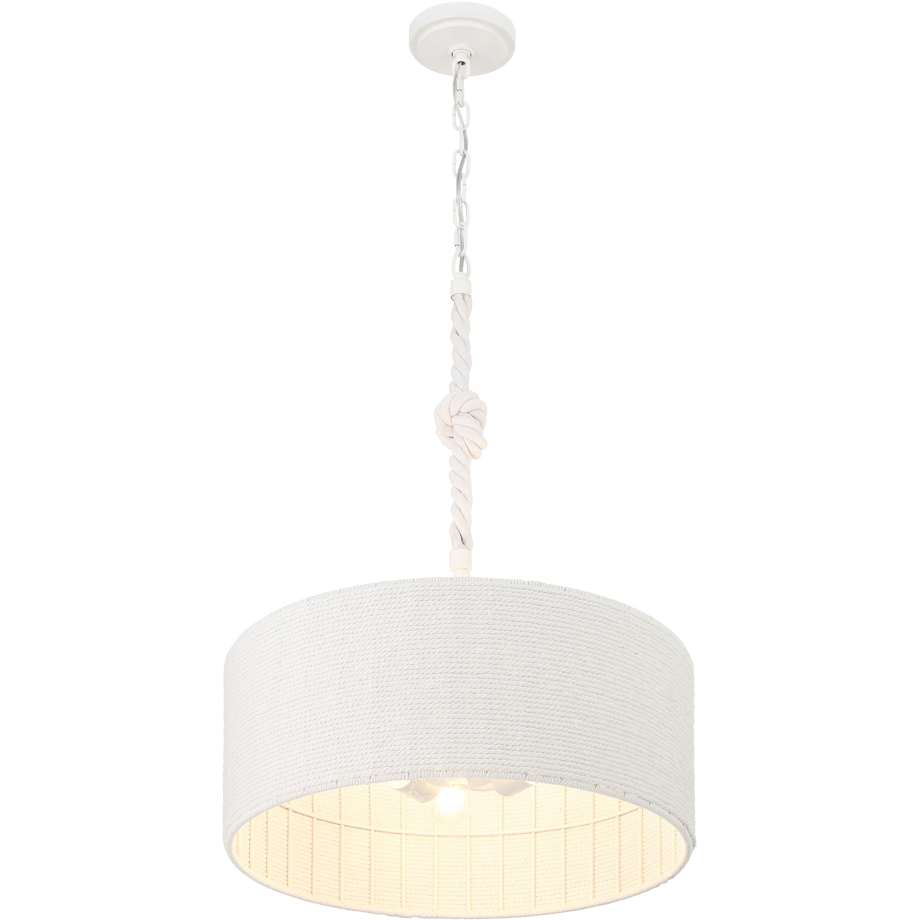 Lodelle 3 Light 19 inch Matte White Pendant Ceiling Light