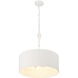 Lodelle 3 Light 19 inch Matte White Pendant Ceiling Light