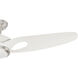 Inez 60 inch Brushed Nickel with Fresh White Blades Outdoor Ceiling Fan