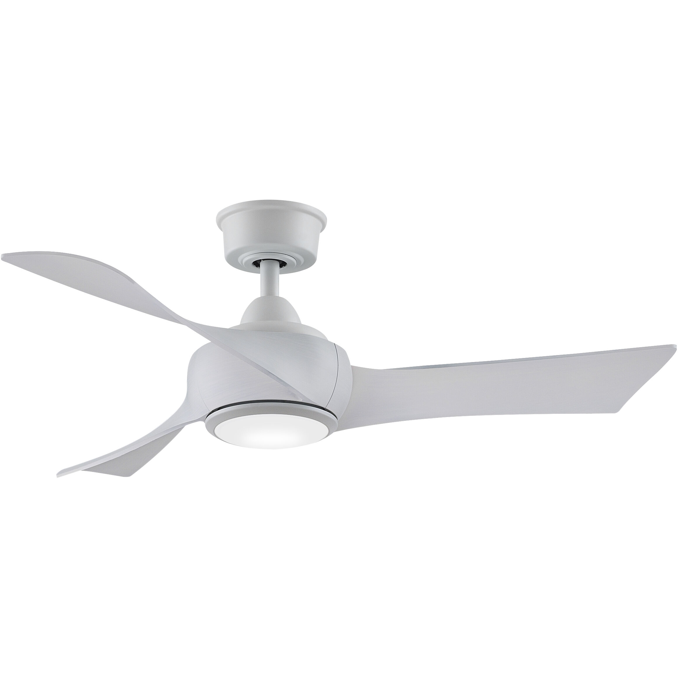 Wrap Custom 1 Light Matte White Fan Light Kit