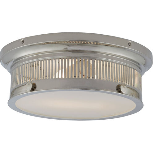 Chapman & Myers Alderly 2 Light 13 inch Polished Nickel Flush Mount Ceiling Light, Small