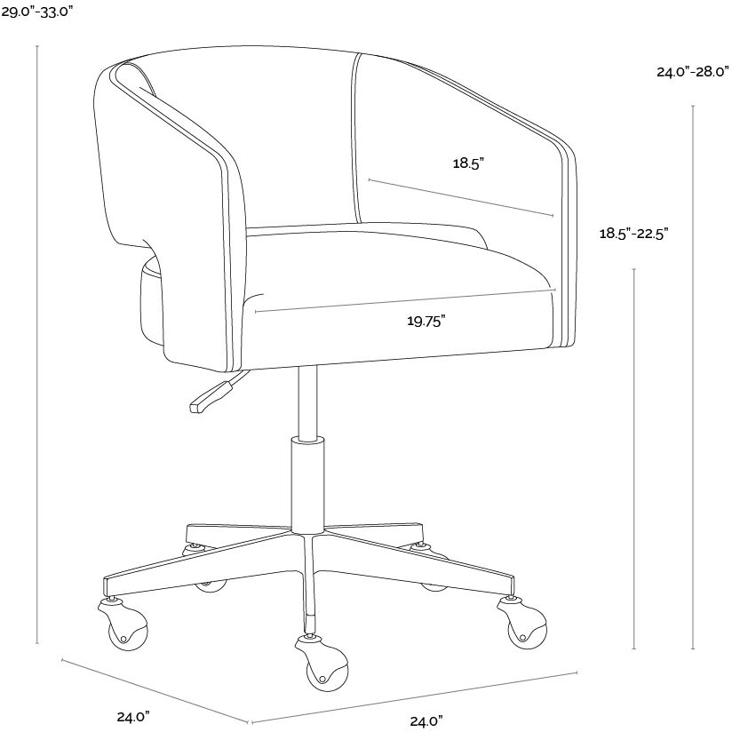 Claren Gold Sky Office Chair
